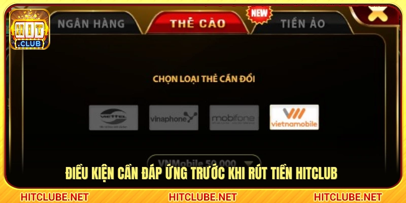 Các yêu cầu bắt buộc trước khi thực hiện rút tiền